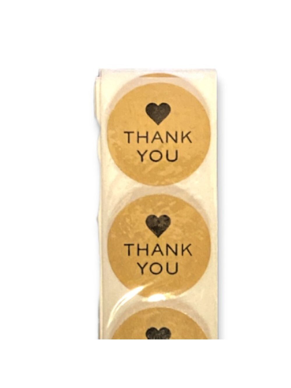 300 Pack of 1" Round Kraft Thank You Stickers "THANK YOU" PRICE IS FIRM - Picture 2 of 3